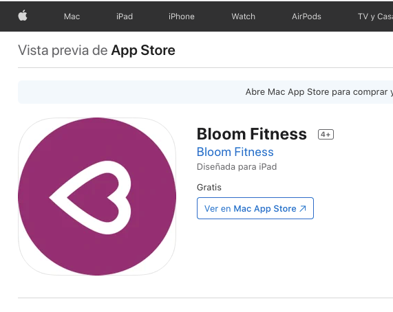 Bloom Fitness IOS Health App
